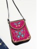 Hand-made Beaded Faux Leather Mini Purse